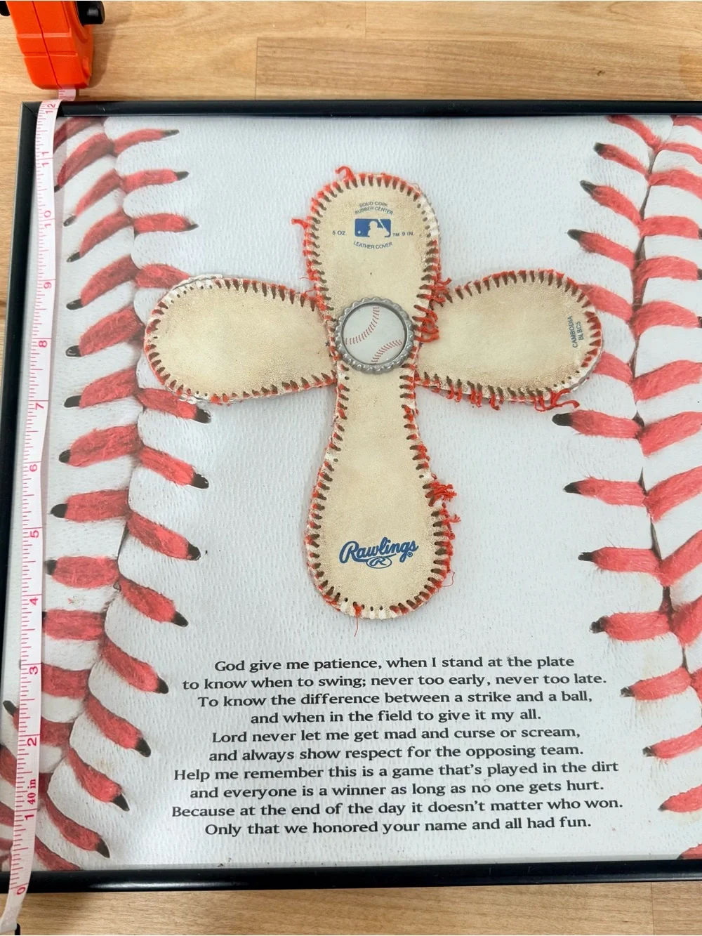 Rawlings framed baseball